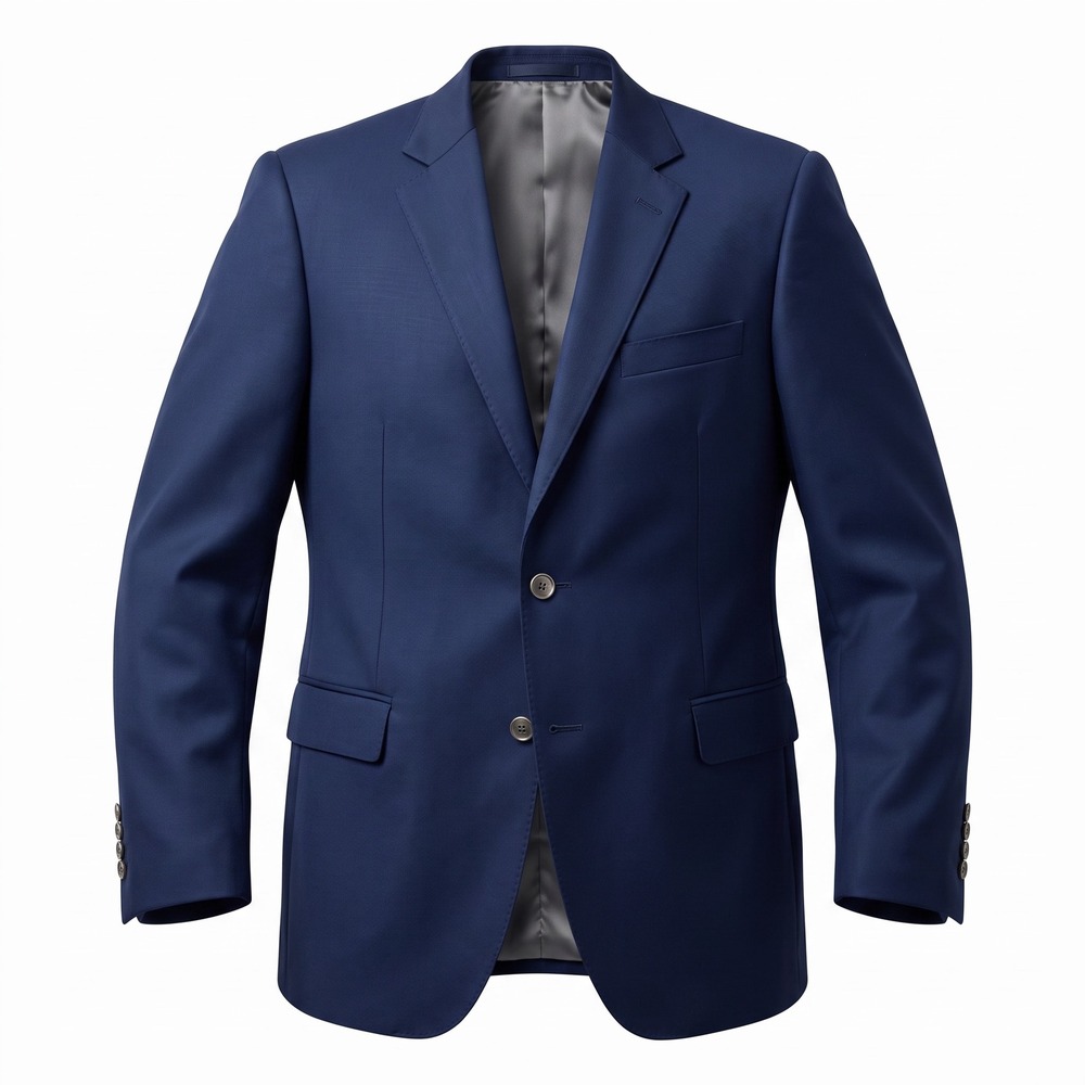 Hart Schaffner Marx Navy Blue 2 Button Blazer Sport Coat Mens 48R Made in USA